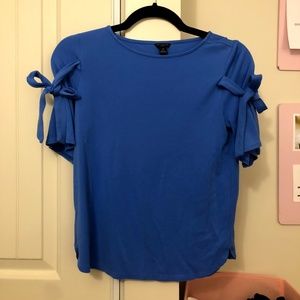 Blue Shirt w/ Ties on the shoulder